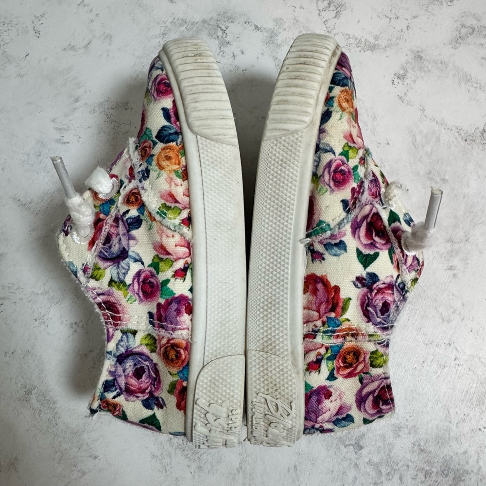 Girls Blowfish Malibu Floral Print Slip On Sneakers Size 7